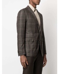 Blazer écossais marron foncé Tagliatore