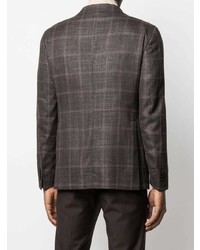 Blazer écossais marron foncé Tagliatore