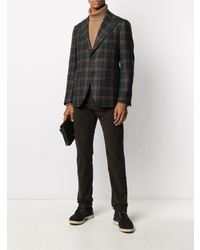 Blazer écossais marron foncé Gabriele Pasini