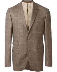 Blazer écossais marron