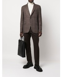 Blazer écossais marron Tagliatore