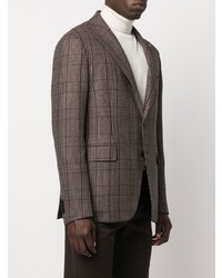 Blazer écossais marron Tagliatore