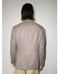 Blazer écossais marron Brunello Cucinelli