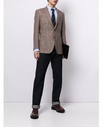 Blazer écossais marron Man On The Boon.