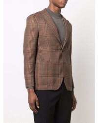 Blazer écossais marron Bagnoli Sartoria Napoli