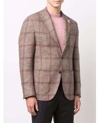 Blazer écossais marron Lardini