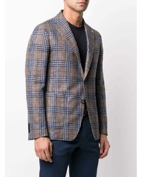 Blazer écossais marron Tagliatore