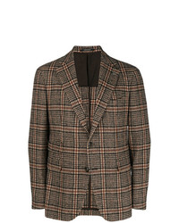 Blazer écossais marron Tagliatore