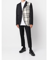 Blazer écossais noir et blanc Comme Des Garcons Homme Plus