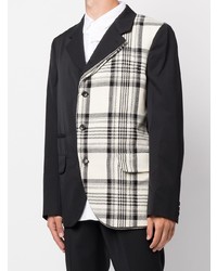 Blazer écossais noir et blanc Comme Des Garcons Homme Plus