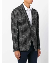 Blazer écossais noir Tagliatore