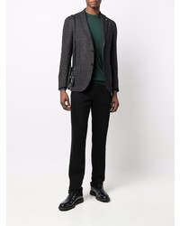 Blazer écossais noir Lardini