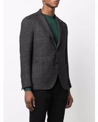 Blazer écossais noir Lardini