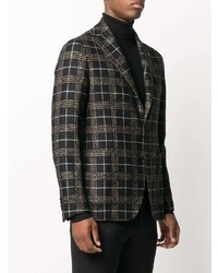 Blazer écossais noir Tagliatore