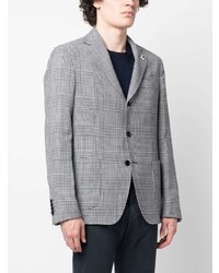 Blazer écossais noir Lardini