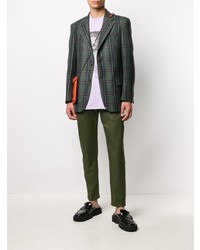 Blazer écossais vert foncé Paura