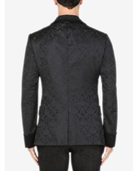 Blazer en brocart imprimé noir Dolce & Gabbana