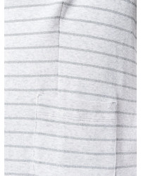 Blazer en coton à rayures horizontales blanc Le Tricot Perugia