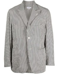 Blazer en coton à rayures verticales gris Engineered Garments