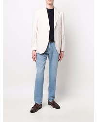 Blazer en coton blanc Lardini