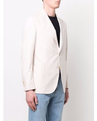 Blazer en coton blanc Lardini