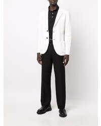 Blazer en coton blanc Lardini