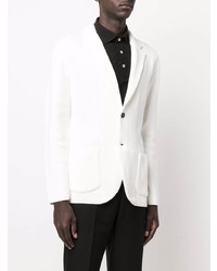 Blazer en coton blanc Lardini