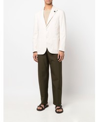 Blazer en coton blanc Lardini