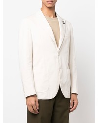 Blazer en coton blanc Lardini