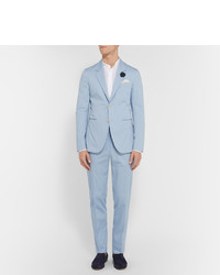 Blazer en coton bleu clair Caruso