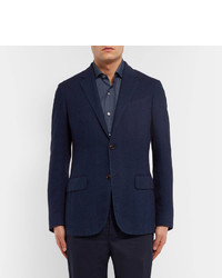 Blazer en coton bleu marine Ermenegildo Zegna