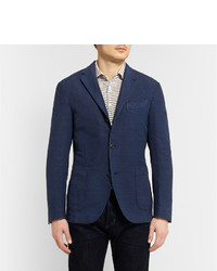 Blazer en coton bleu marine Boglioli