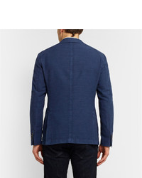 Blazer en coton bleu marine Boglioli