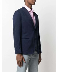 Blazer en coton bleu marine Boglioli