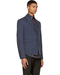 Blazer en coton bleu marine Dolce & Gabbana