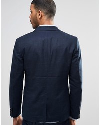 Blazer en coton bleu marine Farah