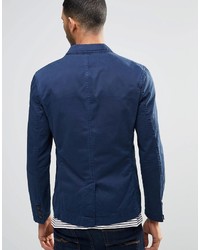 Blazer en coton bleu marine Farah