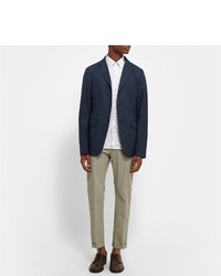 Blazer en coton bleu marine Jil Sander