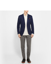 Blazer en coton bleu marine Boglioli