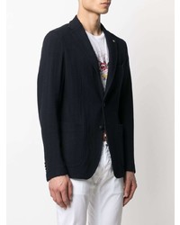 Blazer en coton bleu marine Tagliatore