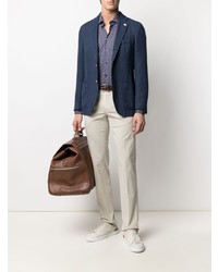 Blazer en coton bleu marine Lardini