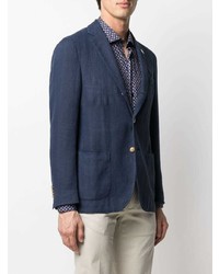 Blazer en coton bleu marine Lardini