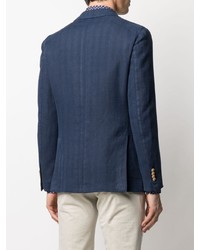 Blazer en coton bleu marine Lardini