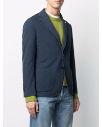 Blazer en coton bleu marine Luigi Bianchi Mantova