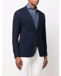 Blazer en coton bleu marine Tagliatore