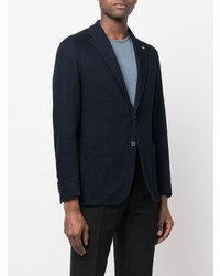 Blazer en coton bleu marine Tagliatore