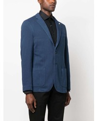 Blazer en coton bleu marine Luigi Bianchi Mantova