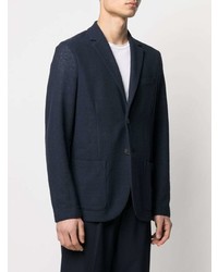 Blazer en coton bleu marine Harris Wharf London