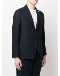 Blazer en coton bleu marine Lardini