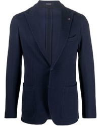 Blazer en coton bleu marine Tagliatore